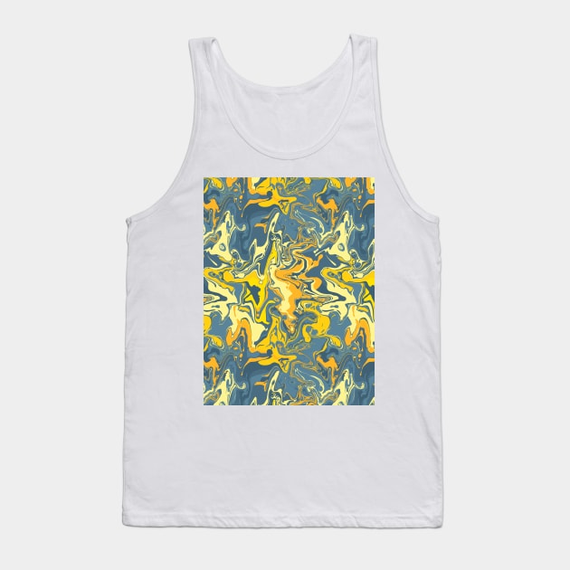 Lightning Strike Marble - Digital Paint Spill Tank Top by GenAumonier